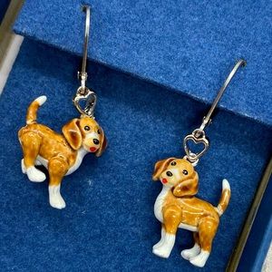 The Bradford Exchange Beagle Dog Puppy Earrings